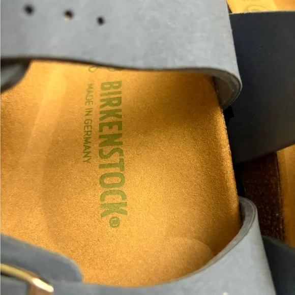 Birkenstock womens 39 new in box Sydney Bs Soft Birki Vegan Elemental Blue - Picture 2 of 5